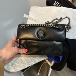 NWT Kurt Geiger Black Crossbody with Silver Chain